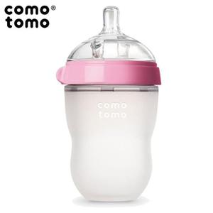 Antykolkowa butelka silikonowa MOM'S BREAST 250 ml Pink BABY | COMOTOMO - 2871053196