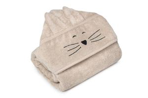 Bambusowy duy rcznik Beige - Cat | My Memi - 2871053246