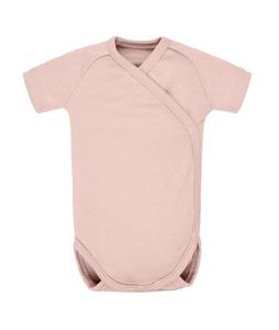 Body niemowlce z krtkim rkawem Organic Cotton - Pudrowy | Poofi - 2874433984