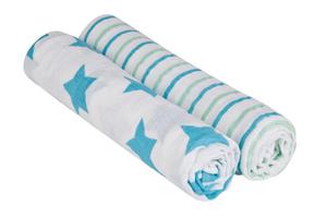 Otulacze mulinowe - Stars & Stripes Boys 2szt | Lassig - 2871050979