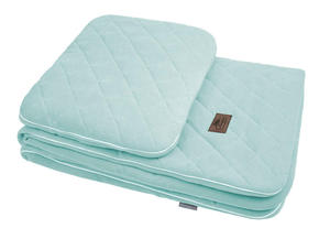 Kocyk Welurowy z poduszk Royal Baby - Ocean Mint | Sleepee - 2871051782