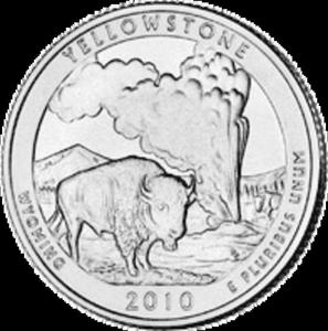 25 Centów 2010 - Yellowstone National Park - Wyoming (P)