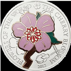 Cook Islands - 2012, 5 Dolarw - Kwiat Wini - Cherry blossom - Kwiaty wiata - 2833159772