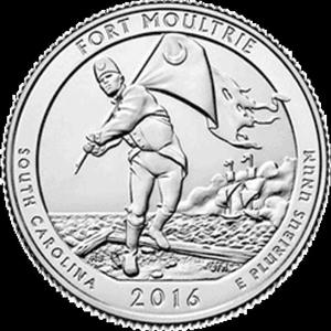 25 Centw 2016 - Fort Moultrie - North Carolina (D) - 2845557907