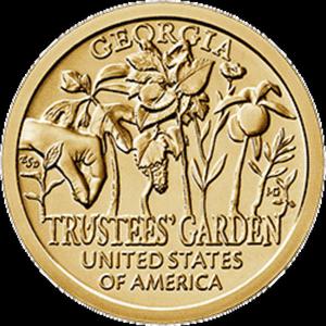 1 dolar 2019 - American Innovation - Trustees’ Garden - Georgia $1 Coin (P) - 2861820628