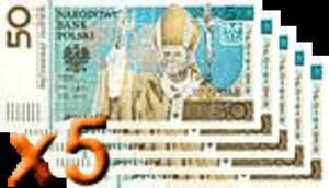 50 z Jan Pawe II - banknoty - 5 szt. - 2833161213