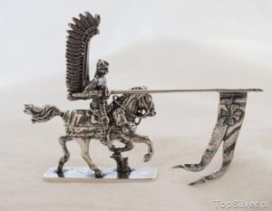 POLSKA HUSARIA 4 - srebrna figurka WINGED HUSSAR - 2861235030