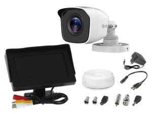 Zestaw do monitoringu kamera Hikvision HiLook TVICAM-B2M tuba tubowa monitor 4,3" zasilacz przewd podgld na monitorze - 2881589538