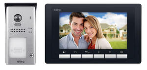Wideodomofon EURA VDP-61A5/N BLACK 2EASY , LCD 7''', 2-yowy, Natynkowy, Czytnik - 2876559311