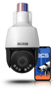 Kamera obrotowa IP 5 Mpx BCS-B-SIP154SR5L1 z alarmami wietlnymi i dwikowymi - 2876559373
