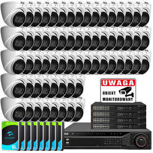 Zestaw do monitoringu 64x Kamera IP BCS-L-EIP25FSR5-AI1 IR 50m 80TB - 2881592328