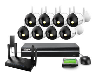 Zestaw do monitoringu Wi-Fi 8x F4C-PV 4Mpx IR 30m Dahua - 2881592659