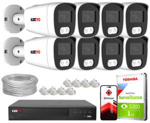 Zestaw do monitoringu IP KEEYO 8x LV-V-IP8M25TF-B-II 8Mpx IR 25m - 2880507579