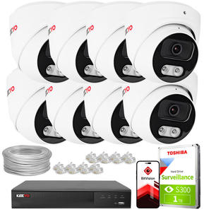 Zestaw do monitoringu IP KEEYO 8x LV-V-IP8M25DF-B-II 8Mpx IR 25m - 2880507582