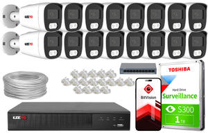 Zestaw do monitoringu IP KEEYO 16x LV-V-IP8M25TF-DL 8Mpx, podwjne owietlenie - 2880507588