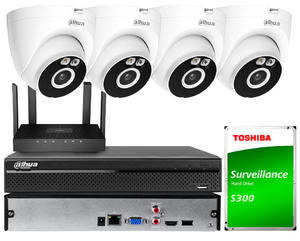 Zestaw do monitoringu Wi-Fi Dahua 4x T4A-PV 4Mpx Smart Dual Light, Aktywne odstraszanie - 2881593343