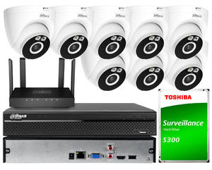Zestaw do monitoringu Wi-Fi Dahua 8x T4A-PV 4Mpx Smart Dual Light, Aktywne odstraszanie - 2881593345
