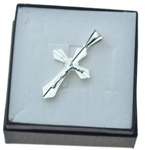 Modny Krzyżyk srebrny z Panem Jezusem Srebro 925 KR092 - 2871990752