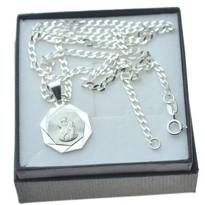 Komplet biżuterii srebrnej łańcuszek z medalikiem Matki bożej z Częstochowy Srebro 925 - 2862350058