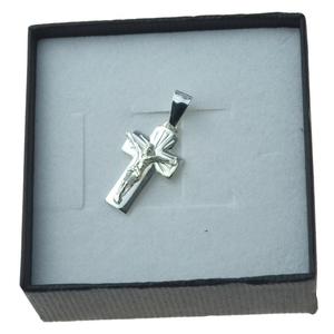 Krzyżyk srebrny z Panem Jezusem elegancki Srebro 925 KR023 - 2862350291