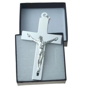 Ogromny Krzyżyk srebrny z Panem Jezusem Srebro 925 KR027 - 2862350295