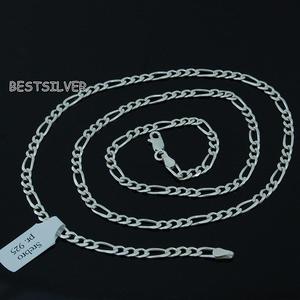 Srebrny FIGARO łańcuch łańcuszek 60cm 60 cm - 2630281411