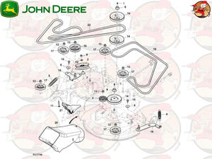 M170985 Gówny pasek napdowy John Deere do X350R (1 z 2)