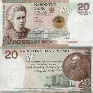 20 zł, Banknot - Maria Skłodowska-Curie - 2848445044