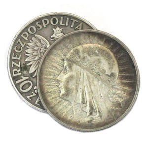 10 zł, srebrna moneta przedwojenna "Głowa Kobiety" - 2848445351