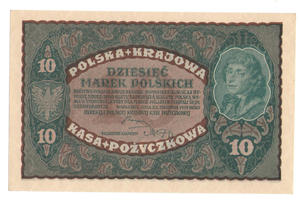 10 marek polskich (PKKP), rok 1919, stan 1, seria BF - 2848445585