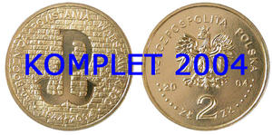 Komplet monet 2 zł z roku 2004 - 2848445638