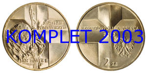 Komplet monet 2 zł z roku 2003 - 2848445639