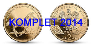 Komplet monet 2 i 5 zł z roku 2014 - 2848445682