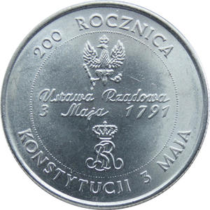 10000 zł, 200 Rocznica Konstytucji 3 Maja, 1991 - 2848445859