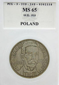 10 złotych, Romuald Traugutt, 1933, MS65 - 2848445916