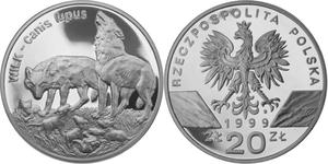 20 zł, Wilk (łac. Canis lupus), Wilki - 2848444539