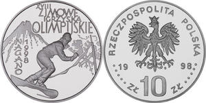 10 zł, XVIII Zimowe Igrzyska Olimpijskie - Nagano 1998