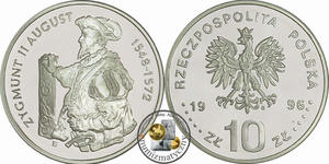 10 zł, Zygmunt II August (1548-1572), półpostać - 2848444804