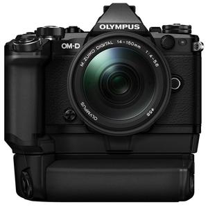 OM-D E-M5 Mark II + ob. 14-150 II czarny + grip HLD-8 + bateria BLN-1 - Dostawa GRATIS!