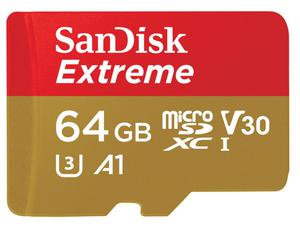 microSDXC 64 GB EXTREME 100MB/s A1 C10 V30 UHS-I U3 + adapter SD (doskonaa do kamer sportowych) (w magazynie!) - 2850622587