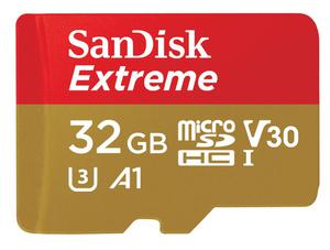 microSDHC 32 GB EXTREME 100MB/s A1 C10 V30 UHS-I U3 + adapter SD (doskonaa do kamer sportowych) (w magazynie!) - 2850622580