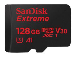 microSDXC 128 GB EXTREME 100MB/s A1 C10 V30 UHS-I U3 + adapter SD (doskonaa do kamer sportowych) (w magazynie!) - 2850622584