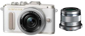 PEN E-PL8 biay + ob. 14-42 EZ + ob. 45 mm f/1.8 srebrny - zestaw portretowy - Dostawa GRATIS! - 2854931844