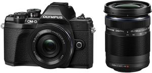 OM-D E-M10 Mark III + ob. 14-42 EZ + ob. 40-150 R czarny - Dostawa GRATIS! karta SDHC gratis + do...