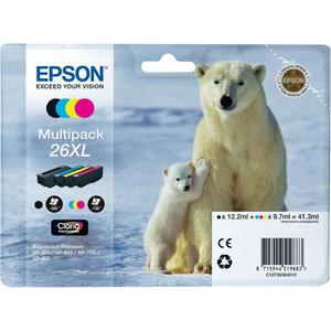 Zestaw tuszy Epson T2636 CMYK do drukarek (Oryginalny) 4-Pack - 2823360268