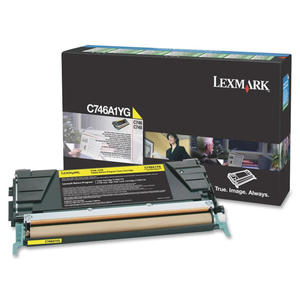 Toner Lexmark C746A1YG Yellow do drukarek (Oryginalny) [7k] - 2823365269