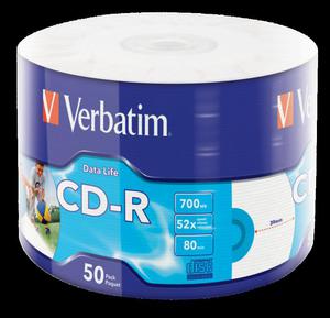 Pyty Verbatim CD-R 700MB x52 - Spindle - 50szt. - Printable - 2853216909