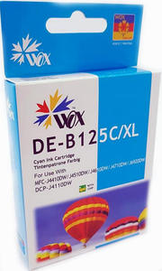 Tusz WOX-B125XLCN Cyan do drukarek Brother (Zamiennik Brother LC125XLC) z Chipem [15ml] - 2823360972