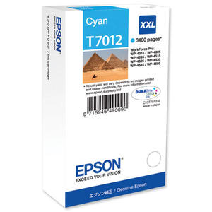 Tusz Epson T7012 / C13T70124010 Cyan do drukarek (Oryginalny) [34.2ml]