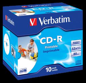 Verbatim CD-R | 700MB | x52 | 10szt | Do nadruku | DataLife+ AZO - 2861472867